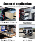 Beefy Heavy Duty Drawer Slides With Locking, 120 Lb Capacity, Full Extension 3-Section Rails on modified car drawer system