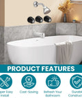 Matte Black 3 Piece Shower Knob Replacement Kit For Price Pfister And Gerber Faucets with bathtub and shower setup.