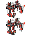 2 Pack Metal Screwdriver Organizer Wall Mount Rack for Screwdrivers Pliers and Hammers Grab and Go Hand Tool Storage