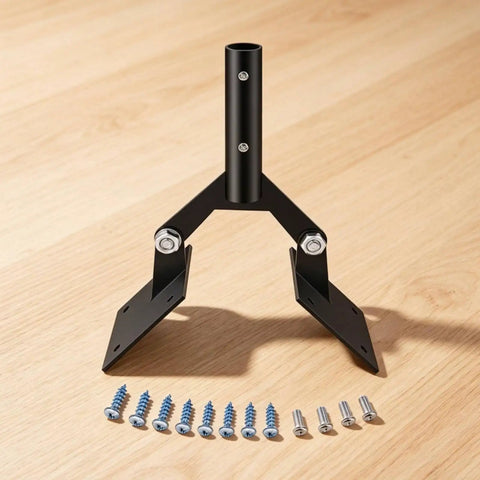 Weatherproof Weathervane Roof Mount With Hardware, Adjustable Bracket With Set Screws displayed on a wooden surface.