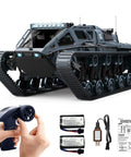 One Sixteen Scale RC Tank Car With 2.4GHz Remote, Off Road Tracked Vehicle, Beast Mode High Speed Crawler with accessories