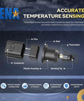 Ambient Air Temperature Sensor For Hyundai Elantra Kia Forte Direct Drop In Swap Tracks Outside Temps Accurately Flip Off That Warning Light Without Breaking A Sweat Or Spending Big Replaces Ax157 parts diagram showing connector, pins, and thermistor.