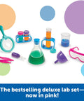 Pink Primary Science Lab Set For Kid Friendly Hands On STEM Kit With Flasks Test Tubes And Droppers Real Experiments