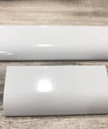 10Pcs White Arc Surface Drawer Pulls For Cabinets And Furniture, White Edge Handles, Smooth Cylindrical Design, Space Aluminum