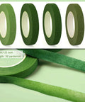 Four rolls of green floral tape from DIY Floral Arrangement Kit With Green Floral Tape And Floral Wire, 30 yards each