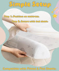 Cozy Foam Bed Rail Bumpers For Toddlers With Semi Teardrop Design setup under sheet on bed