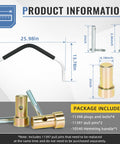 Hemming Handle Pins Assembly 10540 For Tapco Brake PRO 14 19 50 with plugs, bolts, and pins measurements.