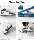 Step-by-step guide for using Hype Clear Shoe Shrink Wrap Bags 11X18 Inch Thick PVC Sneaker Packaging Film 100 Pack.