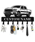 Dope Personalized Key Holder Wall Mount With Custom Name Heavy Duty Metal Car Key Rack And Hook Organizer with car design