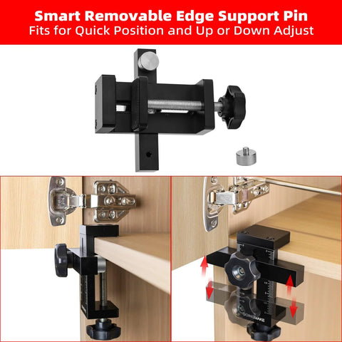 Cabinet Door Positioning Tool Jig With Quick Edge Positioner For Frameless Or Face Frame Cabinets Adjustable Mounting Jig