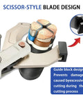 Close-up of Cordless Cable Cutter 150 KN, 180 KN, And 250 KN Heavy Duty Handheld Electric Shears with scissor-style blade design.