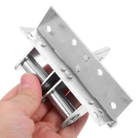 Spring Loaded Cabinet Door Hinge 90 Degree Cold Rolled Steel Construction shown in hand