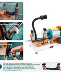 Key Cutting Machine Duplicator For Precise Manual Key Copying with dual axis guide and steel fixture, includes ten keys and gloves