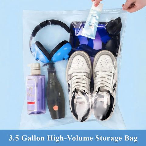 Beefy Storage Solutions Featuring Eighty Count Extra Large Reclosable Plastic Bags Measuring 16 X 18 Inches With Crisp Clear Air Tight Zip Lock Seal For Food Clothes And Travel Gear