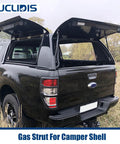 Heavy-Duty Gas Strut Lift Support 17 Inch 28lb 125N For Leer Camper Shell Truck showing open canopy doors