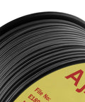 Close-up of a 500 Foot SPT-1 Zip Cord Extension Wire 18 AWG 2 Conductor UL Listed Indoor Outdoor Black spool for DIY and decor use.