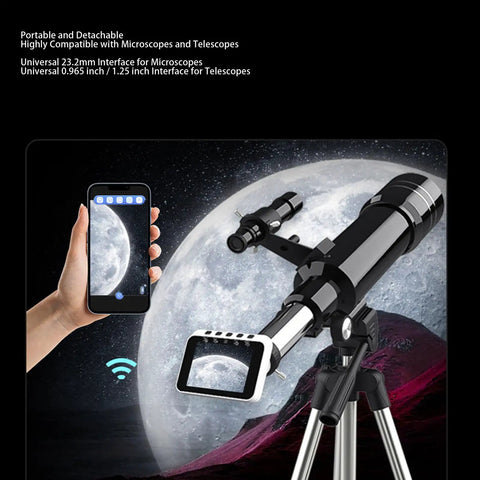WiFi Telescope Electronic Eyepiece With 2.8 Inch Screen FHD Video And Photos Multi Zoom Astro Photography Ready Built In Display