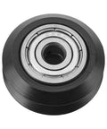 Close-up of a single wheel from a 20 Piece V Groove Wheel Set With 5mm Bore And 625 Bearing For CNC And 3D Printer Upgrades Durable POM Material