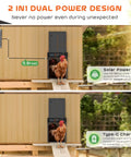 Built Tough Automatic Chicken Coop Door With 4000mAh Battery Solar Powered 7W Solar Panel Timer Light Sensor in Use