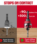 Heavy Duty 7 Piece Countersink Drill Bit Set With Adjustable Depth Stop Collar And Precision Bearings displayed demonstrating tool life efficiency.
