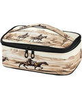 Side view of Desert Cowboys Insulated Lunch Bag With Leakproof Cooling, Reusable Portable Cooler Tote For Picnics, Work, Or Camping