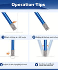 Operation tips for Vacuum Brazed Diamond Hole Saw and Drill Bit Set for Porcelain Tile Ceramic Marble and Granite Drilling With 1/4, 5/16, 3/8, 4/5, 1, 1-3/8, 1-1/2, 2, 2-1/2 Inch Bits and 5/8-11 Thread for Wet or Dry Cutting
