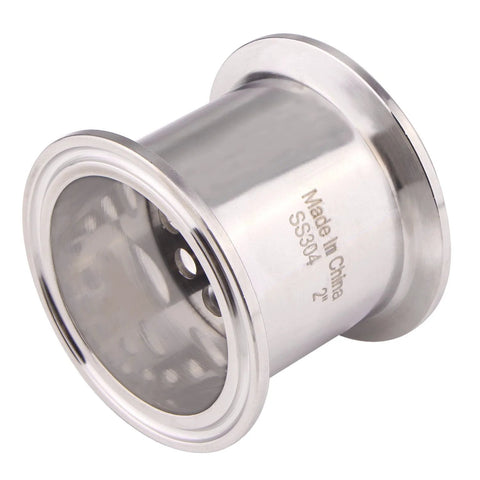DERNORD 2in stainless steel tri-clamp filter plate for high-pressure sanitary fittings with 6 mm holes