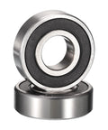 HiPicco RLS4-2RS deep groove ball bearings, 1/2 in bore, chrome steel, double rubber seals, 2 pcs
