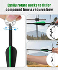 30 Inch Carbon Arrows 7 Pack With Removable Tips For Compound And Recurve Bows, 100 Grain Rotatable Broadheads, 500 Spine