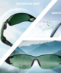 Heavy Duty Laser Safety Glasses Beast Mode OD4 Eye Protection Blocking 180NM To 660NM UV And Green Lasers with anti-fog feature.