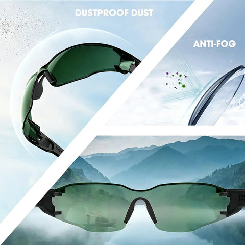 Heavy Duty Laser Safety Glasses Beast Mode OD4 Eye Protection Blocking 180NM To 660NM UV And Green Lasers with anti-fog feature.