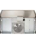 Under-Cabinet 30-Inch Range Hood With Two-Speed Exhaust Fan And Light In Stainless Steel For Kitchen Ventilation Delivers Up To 230 CFM And 6.0 Sones With Easy Install And Quiet Modern Look, bottom view showing exhaust fan and filter.