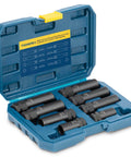 8 Piece Spline Lug Nut Master Key Set, Universal Locking Wheel Nut Remover Tool For 5 6 7 12 Spline And Hex Locks, Cr-Mo Steel Build