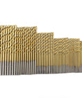 60 Piece Mini Titanium Twist Drill Bit Set For Wood Metal Plastic Aluminum And Steel With Pro Grade Fully Ground HSS 4341 Bits
