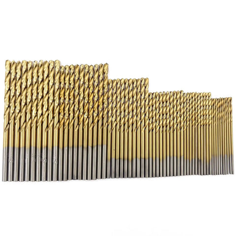 60 Piece Mini Titanium Twist Drill Bit Set For Wood Metal Plastic Aluminum And Steel With Pro Grade Fully Ground HSS 4341 Bits