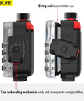 SportDiver Underwater Phone Housing For Depths Up To 130 Feet, Waterproof Case With Easy Camera Access, side view of cam-lock seal