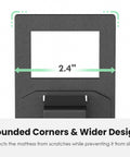 Set Of Six Non Slip Mattress Slide Stoppers To Keep Ya Bed Locked Down With Zero Fuss Tool Free Install Black Anti Shift Retainers For A Rock Solid Setup showing rounded corners and size of 2.4 inches.