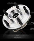 Front Wheel Bearing Hub Assembly For Jeep Wrangler 2011 2017 And 2018 Wrangler JK With 5 Lug Hub Beefed Up Steel Construction, OEM Style Replacement, Replaces 52060398AE 52060398AD, Interchange 513369, Heavy Duty Auto Part