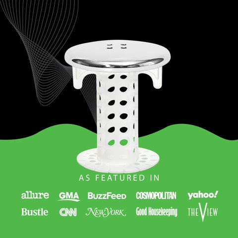Keep Ya Bathroom Sink Running Smooth With This Silicone Drain Protector Hair Catcher Strainer Snare displayed against a black background.