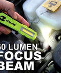 Person using Mantis COB LED Work Light Tough As Nails, Rechargeable Battery, Magnetic Mount With 180 Degree Pivot under car hood