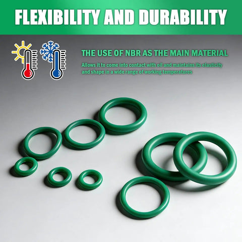 270 Piece AC O Ring Kit With 18 Sizes And Oil Resistant Rubber O Rings For Car AC Compressor Sealing, Pro Grade Tools