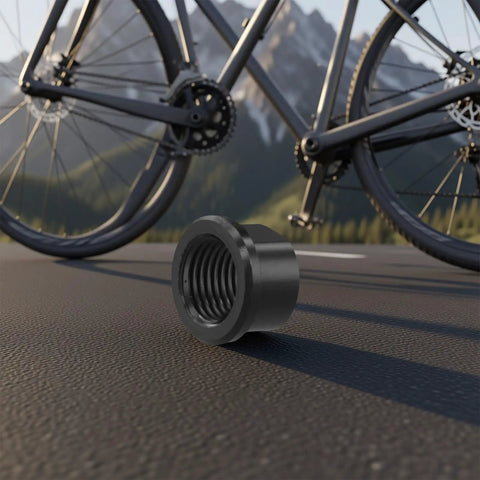 Thru Axle Nut M15xP1.5mm Aluminum Alloy Front And Rear Hub Cap Replacement For Cycling Wheel Shaft Fastener Black 5g