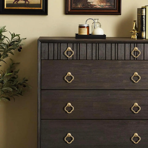 Gold Zinc Alloy Cabinet Knobs Set For Kitchen Cabinets And Drawers Durable Dresser Handles on wooden dresser