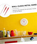 10 Sets Modern DIY Clock Hands Pointers Replacement Parts Aluminum Clock Hands Kit For Frameless Wall Clocks on yellow wall display