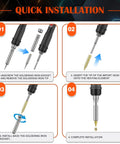 Quick installation guide for Six Piece Soldering Tips Set For Thread Inserts From M2 Through M6 And Common Inch Sizes