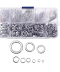 600 Pieces Stainless Steel Spring Lock Washers Kit M2 Assorted for industrial and mechanical assembly