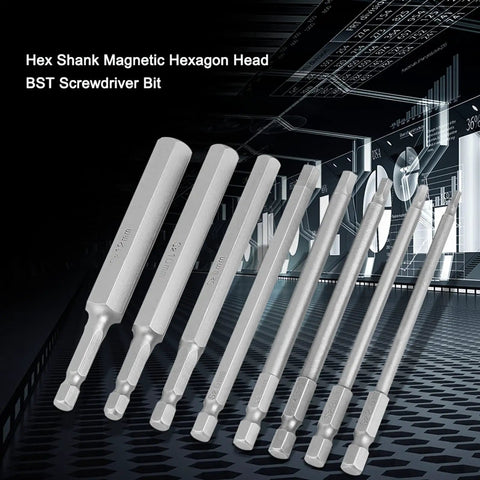 Kickstart Any Heavy Duty Job With These Top Tier S2 Steel Hex Bits. Solid 2.5 To 12 Millimeter Screwdriver Heads Lock Tight On Electric Air Drills Without Slipping Or Wearing Out Even If You Rough It Up Hard For Home Repairs Or Tough Auto Fixes Today.. hex shank magnetic screwdriver bits, 2.5-12 mm, S2 steel