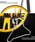 No Sweat Telescopic Digital Measuring Wheel with Ergonomic Grip, foldable rod and bracket for easy transport and storage.