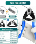 All In One Wire Rope Kit With One Eighth Inch Stainless Steel Cable And One Hundred Feet Long crimping tool in hand