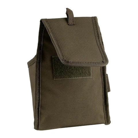 Fastener Tool Pouch With FlapFit Series 2 Exterior Long Handled Tool Loop Brown Green Heavy Duty Worksite Organizer